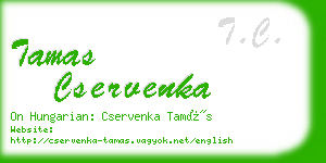 tamas cservenka business card